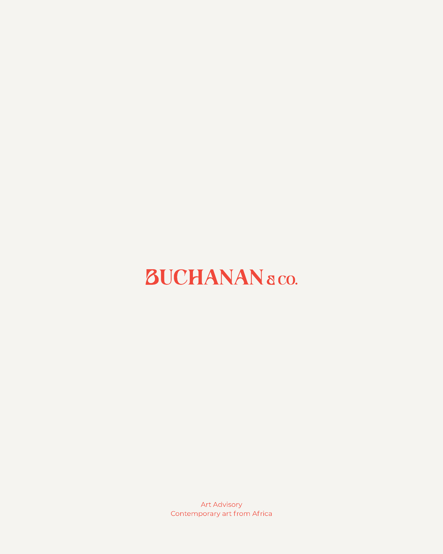 Buchanan & Co. art advisory brand card