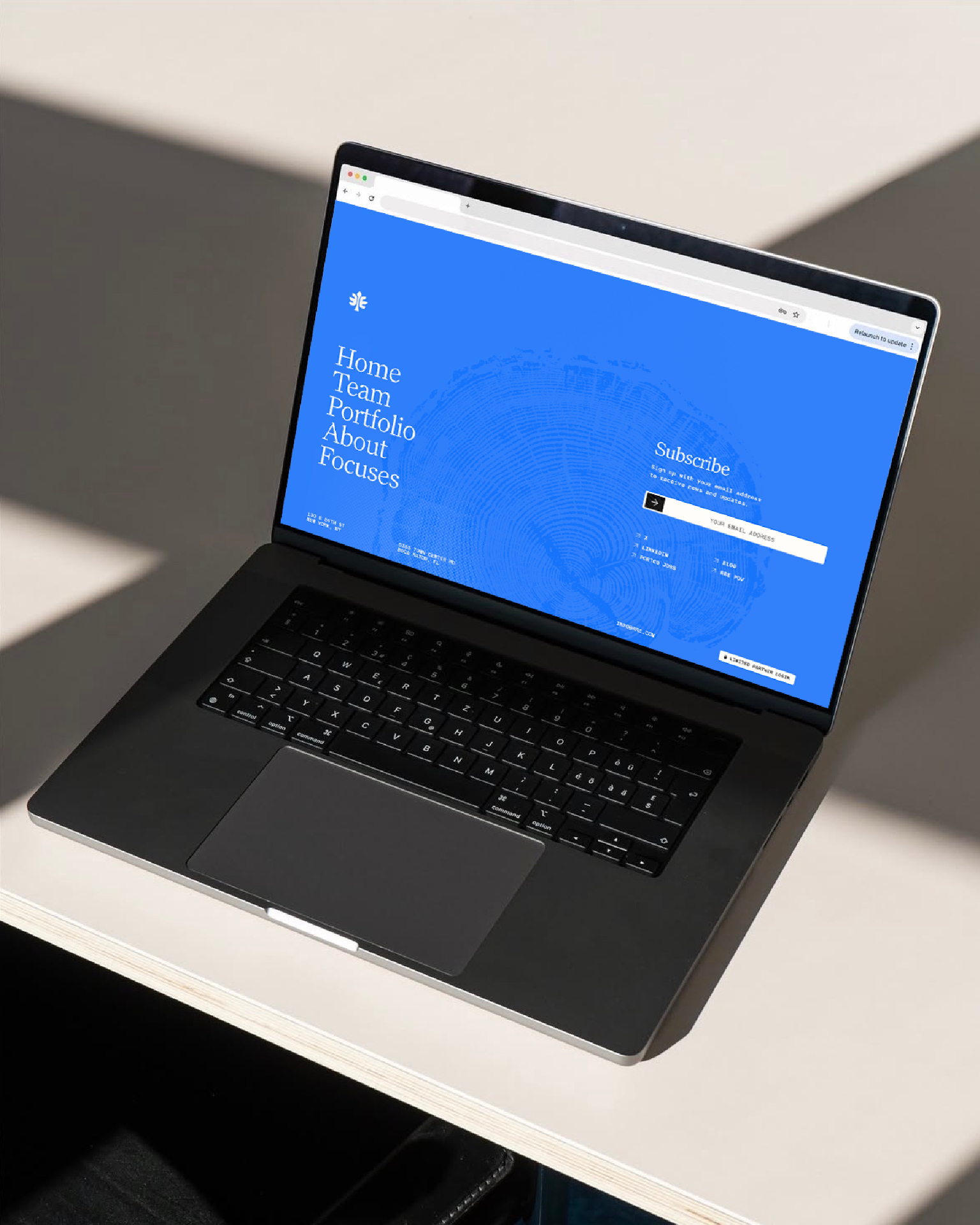 Triple Oak Capital website on laptop