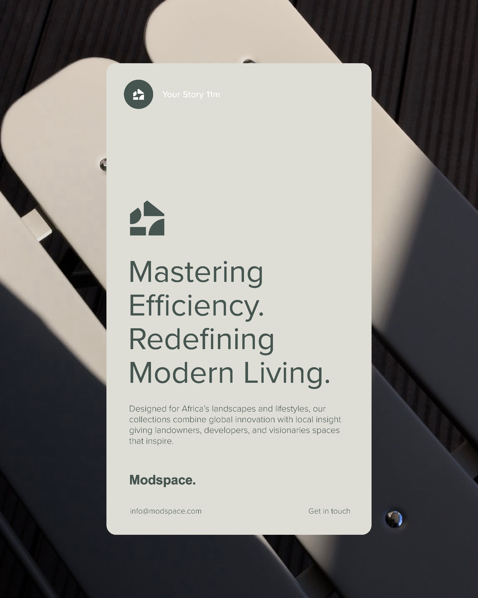 Modspace story card social mockup
