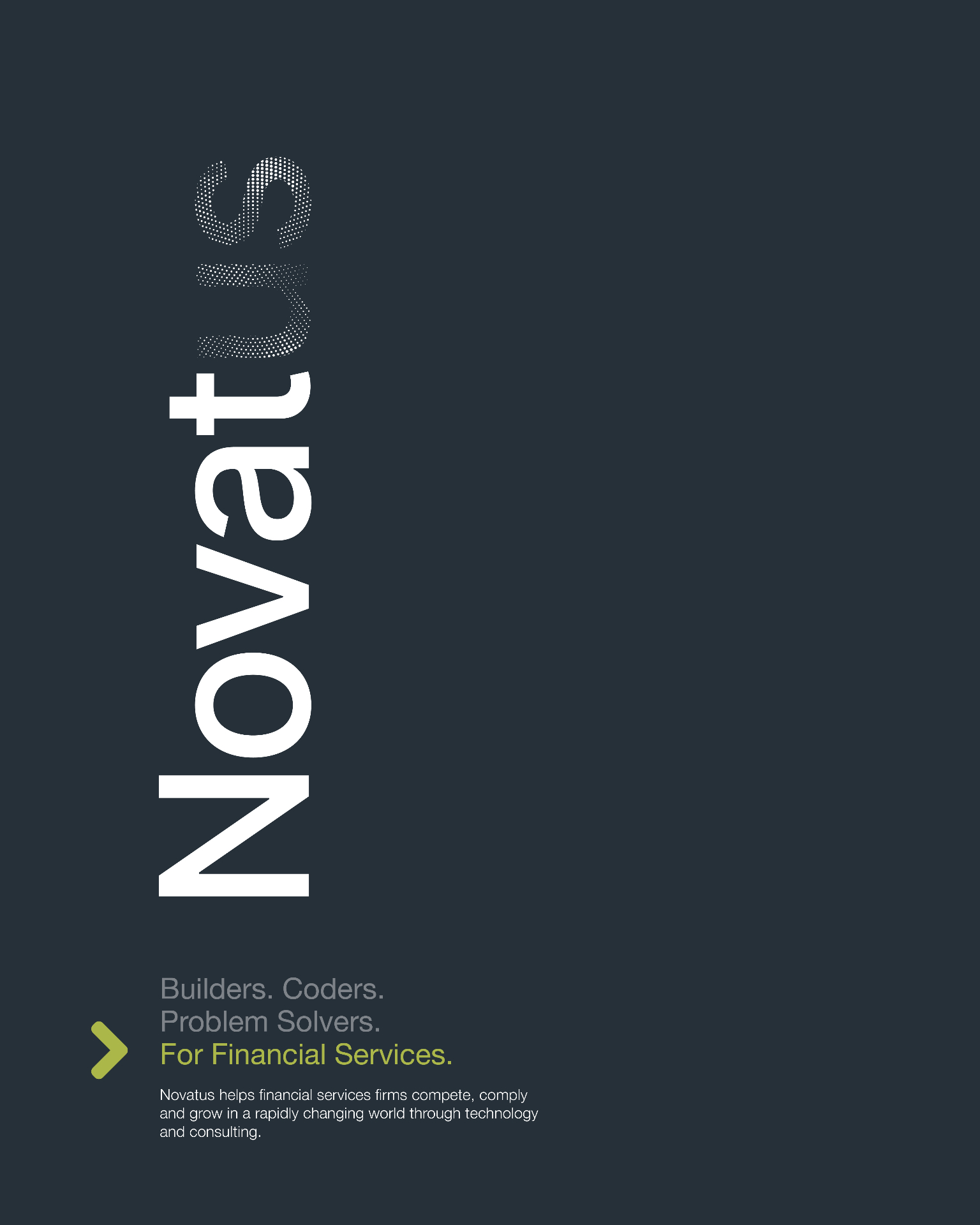 Novatus vertical wordmark composition