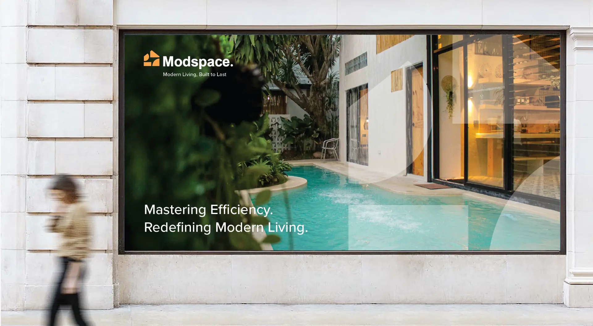 Modspace storefront window campaign