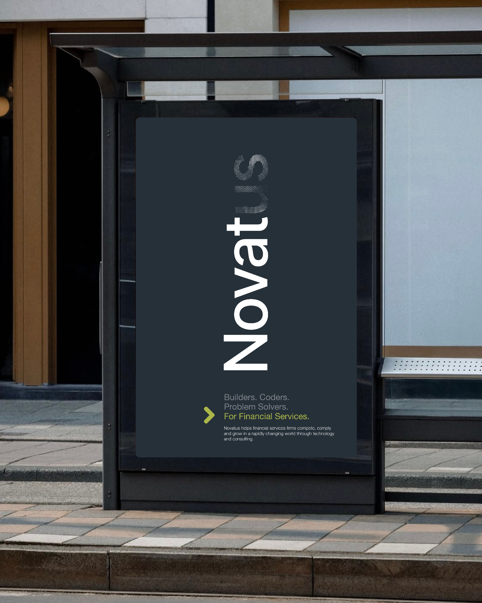 Novatus bus shelter advertisement